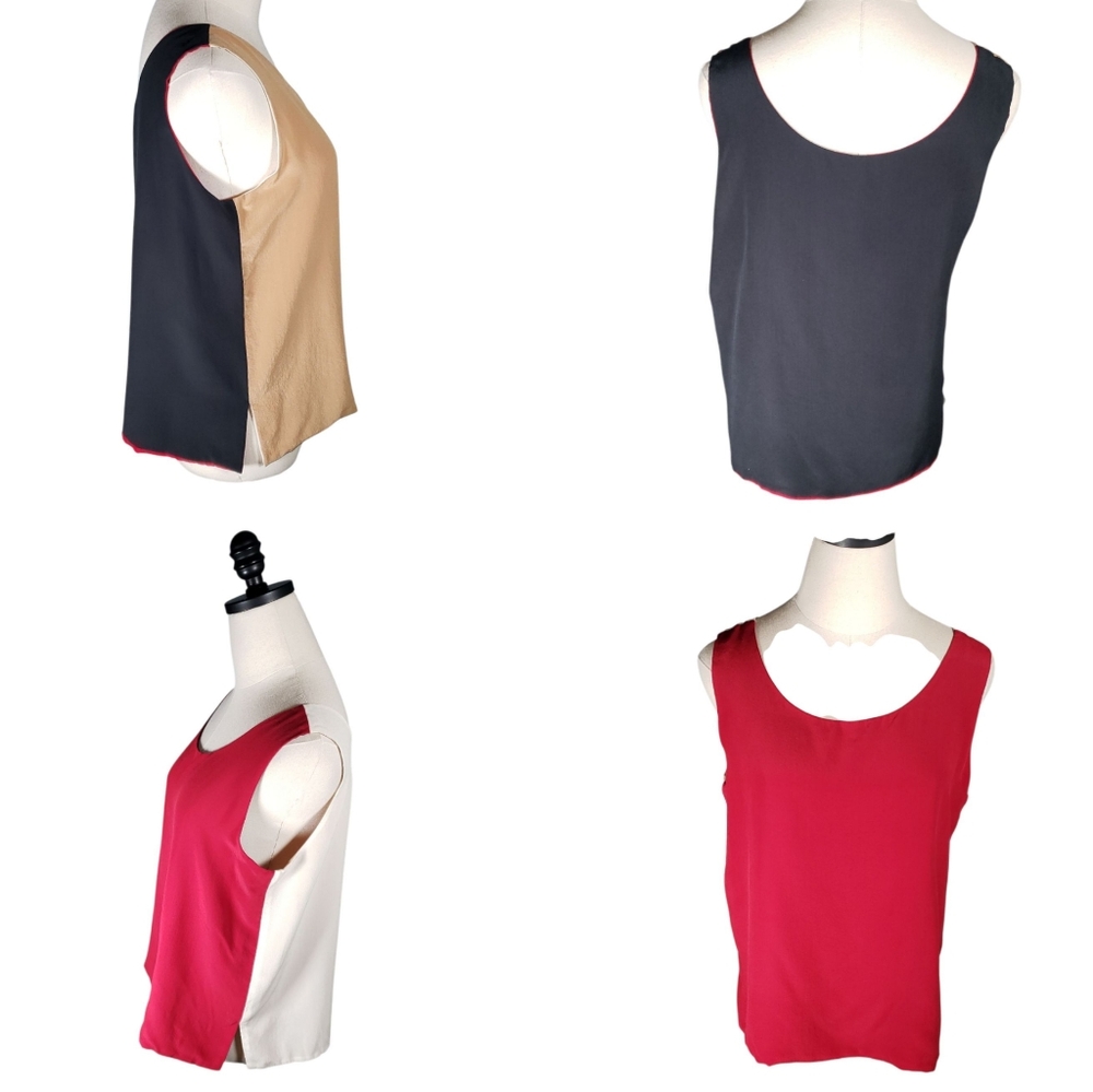 Reversible Silk Chiffon Tank 4 Looks Luxury Classic Versitile Wardrobe Essential